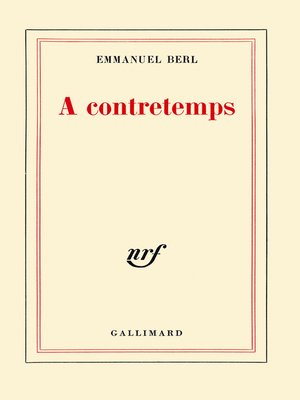 cover image of À contretemps